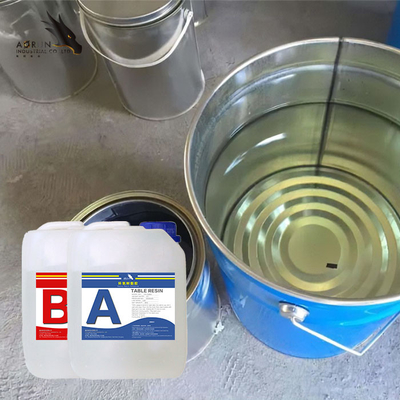 No Bubble UV Resistant Epoxy Resin Ketangguhan Yang Baik Kelembutan Untuk Meja Marmer