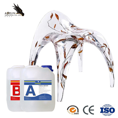 No Bubble UV Resistant Epoxy Resin Ketangguhan Yang Baik Kelembutan Untuk Meja Marmer