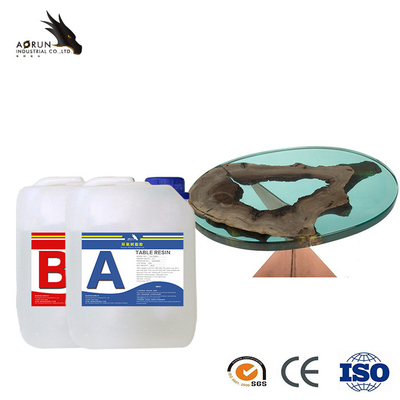Meja Meja Transparan Epoxy Resin Top Coating 100% Padat
