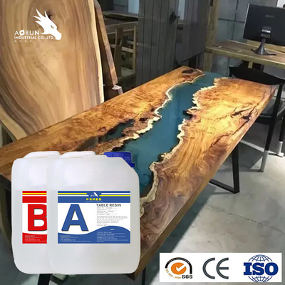 Cepat Sembuh Dua Bagian Epoxy Resin Clear Liquid Crystal Casting Kit Art Resin River Table Top