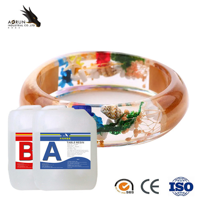 AB Glue Surface Gloss Art Epoxy Resin Kekerasan Tinggi Self Leveling