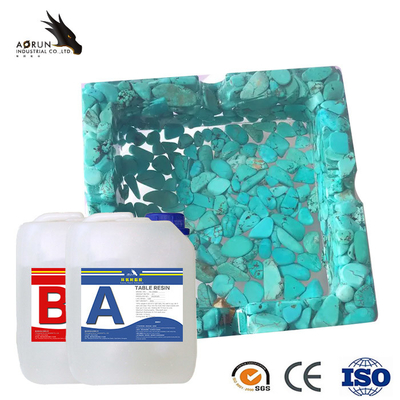 AB Glue Surface Gloss Art Epoxy Resin Kekerasan Tinggi Self Leveling