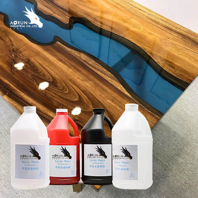 Crystal Clear Art Resin Coating 100% Solid Dua Komponen Epoxy Resin Untuk Bar Countertops