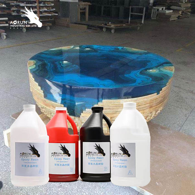 Crystal Clear Art Resin Coating 100% Solid Dua Komponen Epoxy Resin Untuk Bar Countertops