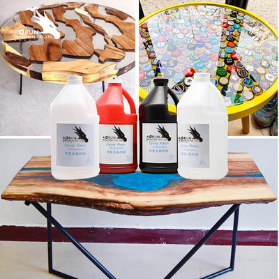 Organik 1:1 AB Countertop Epoxy Resin Coating Tidak Berwarna Cerah Di Permukaan