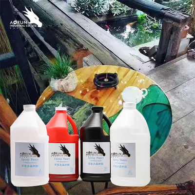 UV Proof Countertop Epoxy Resin Rigid Casting Perhiasan Membuat Meja Sungai