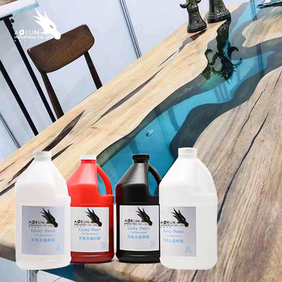 UV Proof Countertop Epoxy Resin Rigid Casting Perhiasan Membuat Meja Sungai