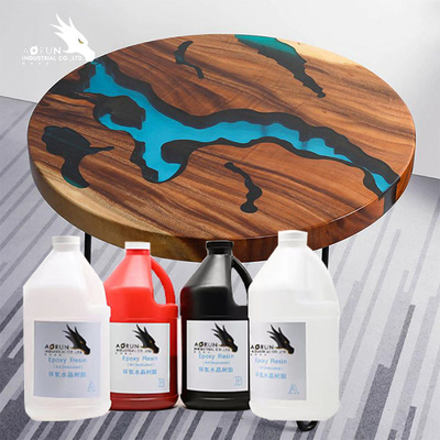 UV Proof Countertop Epoxy Resin Rigid Casting Perhiasan Membuat Meja Sungai