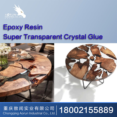 Hard Type Epoxy Resin Art Kit Dua Komponen Cairan Dengan Meja Sungai Viskositas Rendah