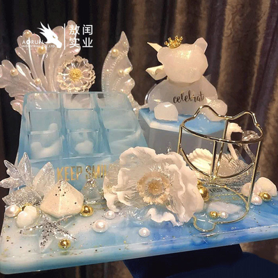 UV Art Epoxy Resin Transparan Untuk Silikon Disesuaikan