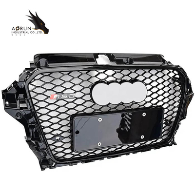 Grille Mobil Bahan ABS Untuk Audi A3 8V RS3 Kualitas Tinggi Bumper Depan Grille Bingkai Hitam Otomotif