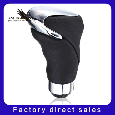 Auto Kulit Mobil Manual/Otomatis Knob Gear Shift Kepala Shifter Tuas Tongkat Hitam