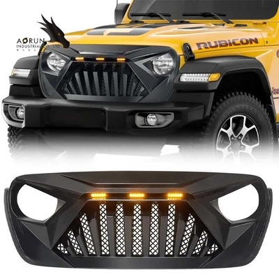 Mobil Grille untuk 2018-2022 Jeep Wrangler JL ABS Shark Grill Grill Depan Glossy Hitam Kami Memiliki Saham