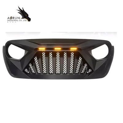 Mobil Grille untuk 2018-2022 Jeep Wrangler JL ABS Shark Grill Grill Depan Glossy Hitam Kami Memiliki Saham