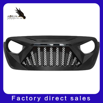 Mobil Grille untuk 2018-2022 Jeep Wrangler JL ABS Shark Grill Grill Depan Glossy Hitam Kami Memiliki Saham