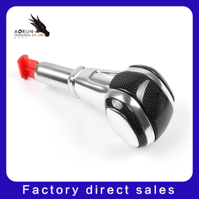 Tombol Shift Bola Tangan Tuas Shift Bola Tangan Serat Karbon Interior Suku Cadang Mobil Gear Lever untuk Porsche Cayenne 2011-2017