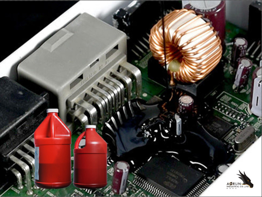 Lem Pot Hitam PCB Dua Komponen Perekat Campuran Pot Silikon