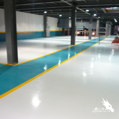 Kaca Cair Tahan Air 2 Bagian Stiker Lantai Epoxy 3D Tahan Benturan